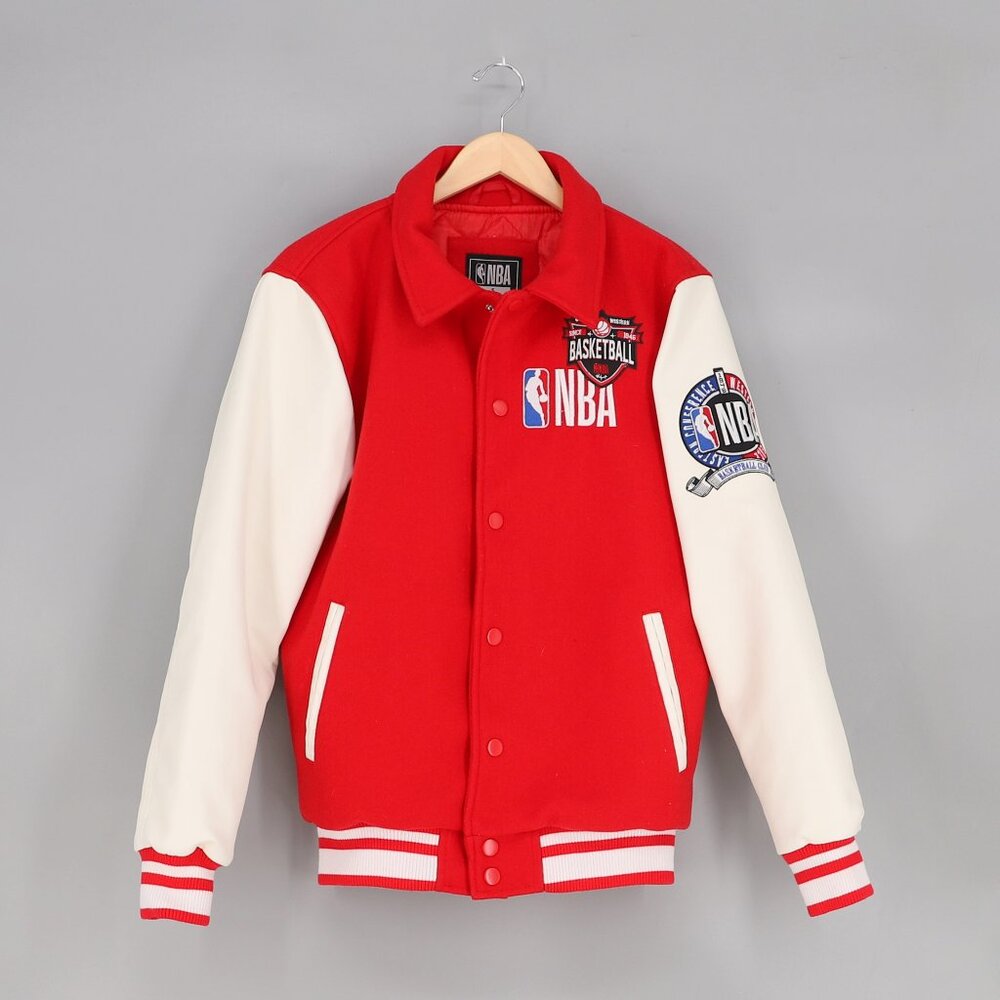 NBA Homecoming Varsity Letterman Jacket Patch Red/White Size S